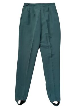 Vintage Spinnerin Swiss Wool Blend Alpine Stirrup Pants Green 16R Fits 26x27.5